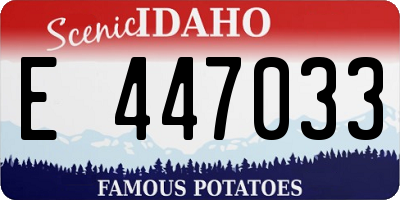 ID license plate E447033