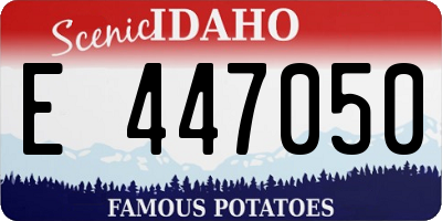 ID license plate E447050