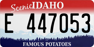ID license plate E447053