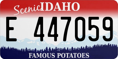 ID license plate E447059