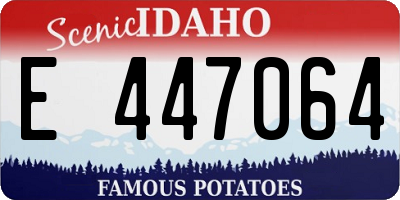 ID license plate E447064