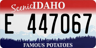 ID license plate E447067