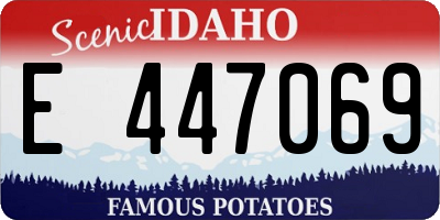 ID license plate E447069