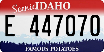 ID license plate E447070