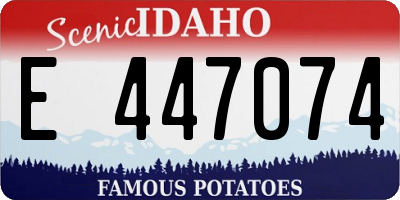 ID license plate E447074