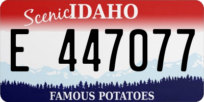 ID license plate E447077