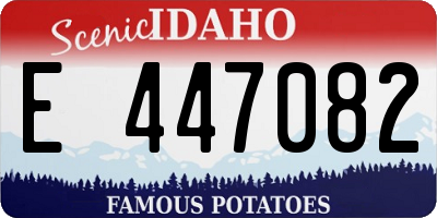 ID license plate E447082