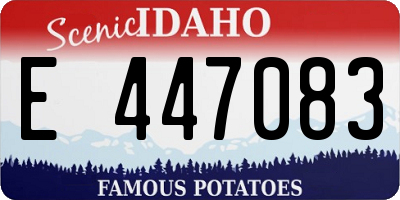 ID license plate E447083
