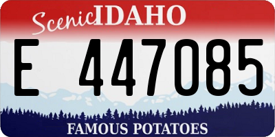 ID license plate E447085
