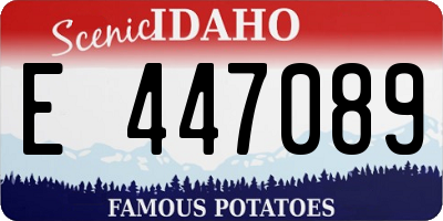 ID license plate E447089