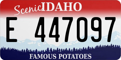 ID license plate E447097
