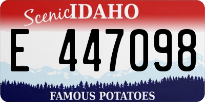 ID license plate E447098
