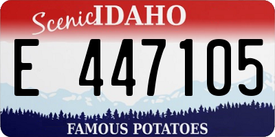 ID license plate E447105