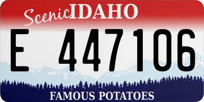 ID license plate E447106