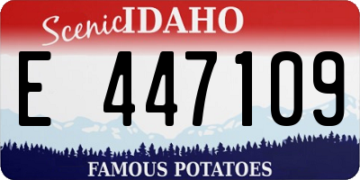 ID license plate E447109