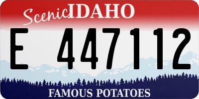 ID license plate E447112