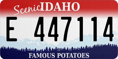 ID license plate E447114