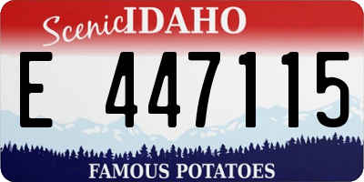 ID license plate E447115