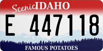 ID license plate E447118