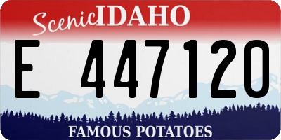 ID license plate E447120