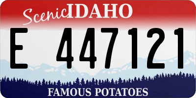 ID license plate E447121