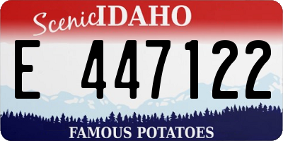 ID license plate E447122