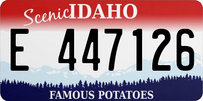 ID license plate E447126