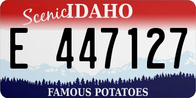 ID license plate E447127