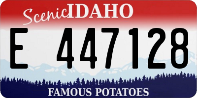 ID license plate E447128