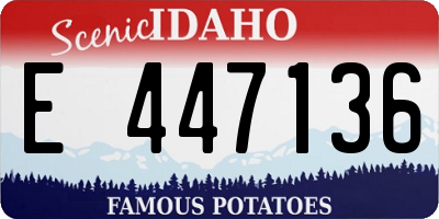 ID license plate E447136