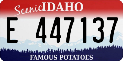ID license plate E447137