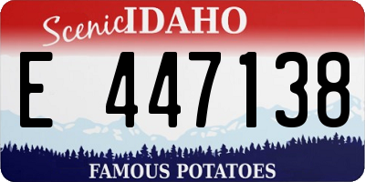 ID license plate E447138