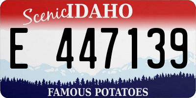 ID license plate E447139