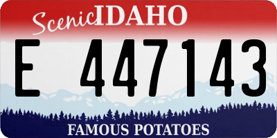 ID license plate E447143