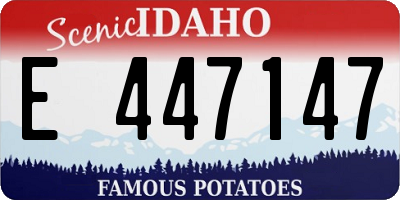 ID license plate E447147