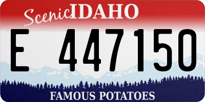 ID license plate E447150