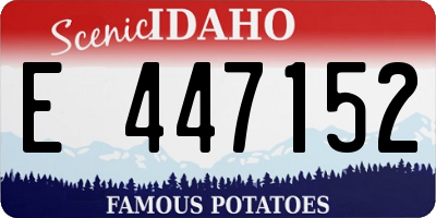 ID license plate E447152