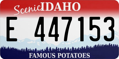 ID license plate E447153