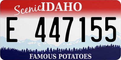 ID license plate E447155