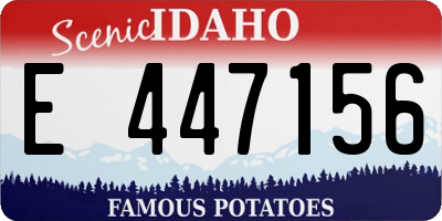 ID license plate E447156