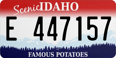 ID license plate E447157