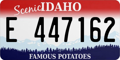 ID license plate E447162