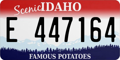 ID license plate E447164