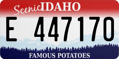 ID license plate E447170