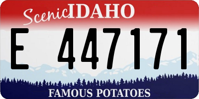 ID license plate E447171