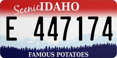 ID license plate E447174