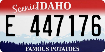 ID license plate E447176