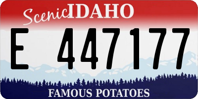 ID license plate E447177