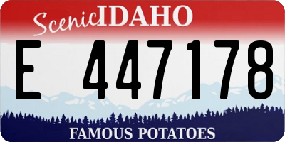 ID license plate E447178