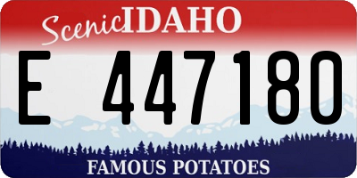 ID license plate E447180
